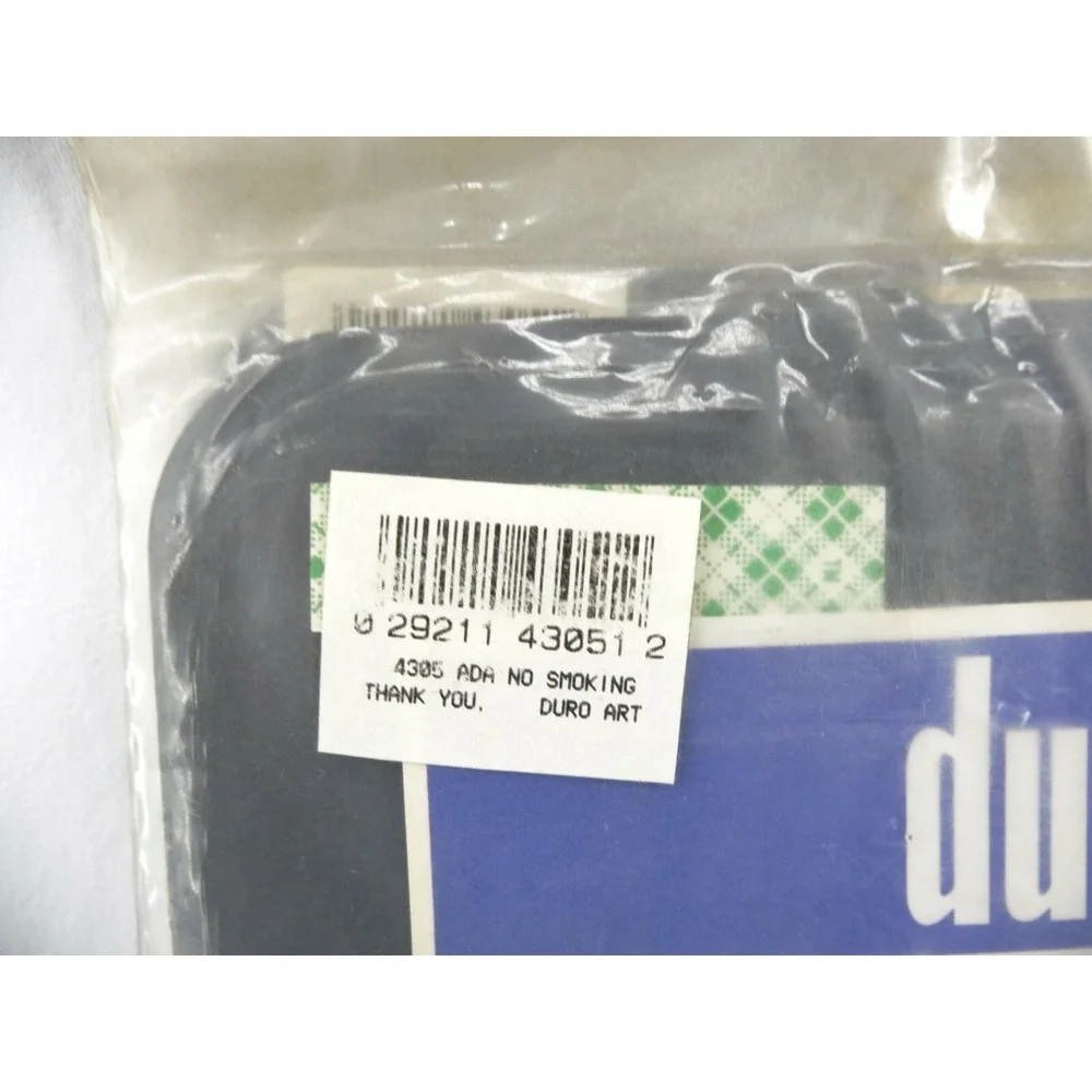 Duro‎ No Smoking Sign ADA Compliant Grade 2 Braille Tactile Raised Lettering